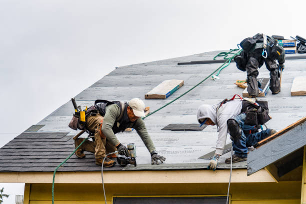 Professional Emergency Roof Repair technician working in Stockbridge, MI